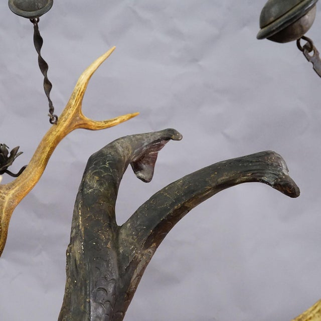 Metal Antique Lusterweibchen of a Mermaid Ca. 1880 For Sale - Image 7 of 8