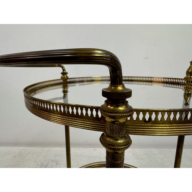 Mid-Century French Brass Drinks Bar Cart, 1960s For Sale - Image 13 of 14