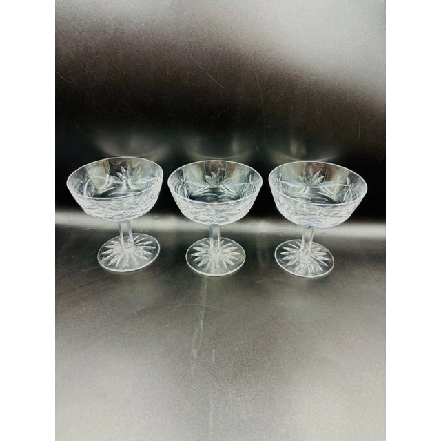 Traditional Mid 20th Century Waterford Crystal Ashling Champagne/Tall Sherbet - Set of 3 For Sale - Image 3 of 11