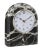 A Polaris Collection Black Zebra Marble Desk Clock.
