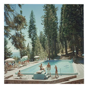 Slim Aarons, Pool at Lake Tahoe, Limited Edition Estate Stamped Photographic Print, 1980s