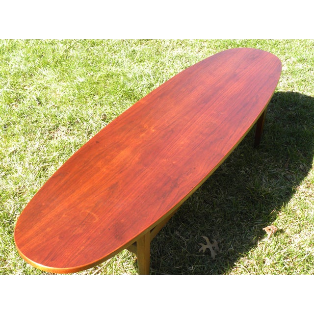 Vintage MidCentury Solid Wood Surfboard Coffee Table Chairish