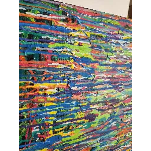 Textile Large 40x30 Adrianna Meredith Impasto Abstract Painting "To Miss Laura" 2014 For Sale - Image 7 of 9