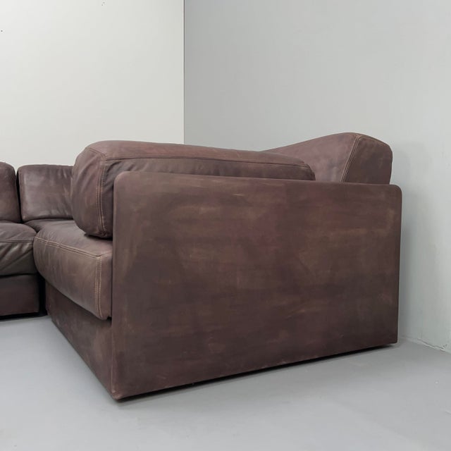 Large DS76 Modular Sofa in Brown Leather from de Sede, Switzerland, 1970s, Set of 5 For Sale - Image 18 of 18