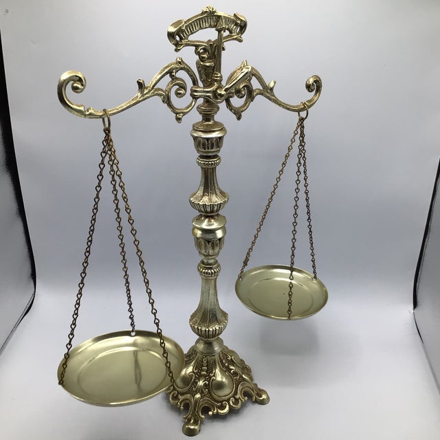 MidCentury Modern Metal Scales of Justice Chairish