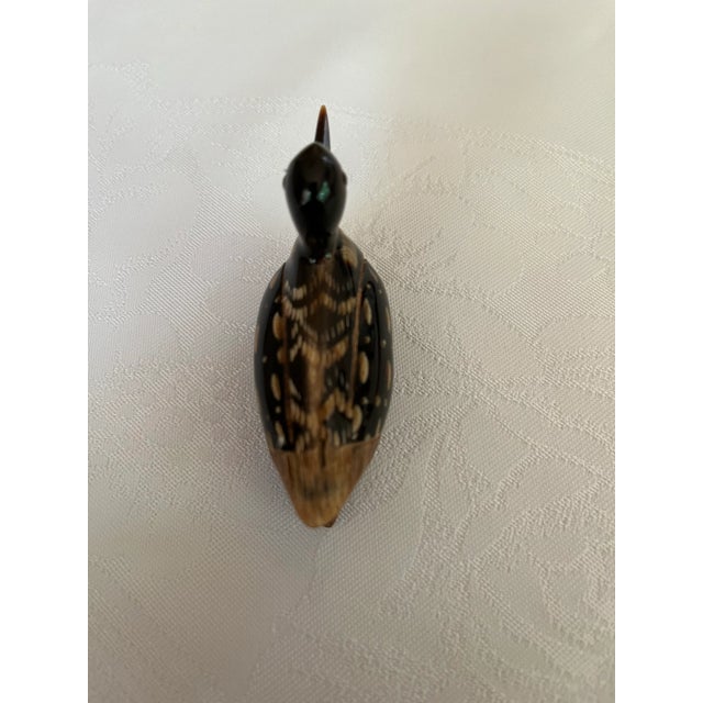 Art Deco 2000s Hand Craft Water Bird, Buffalo Horn For Sale - Image 3 of 9