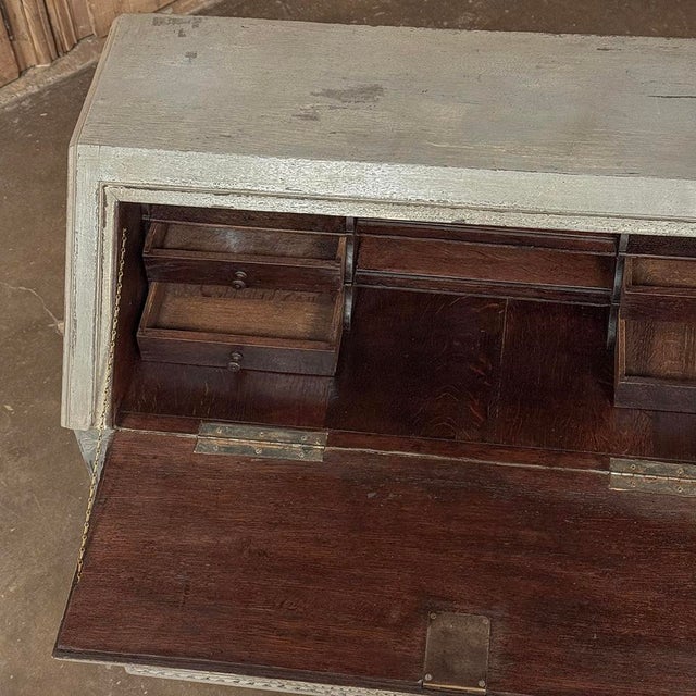 19th Century Country French Louis XVI Painted Secretaire For Sale - Image 14 of 16