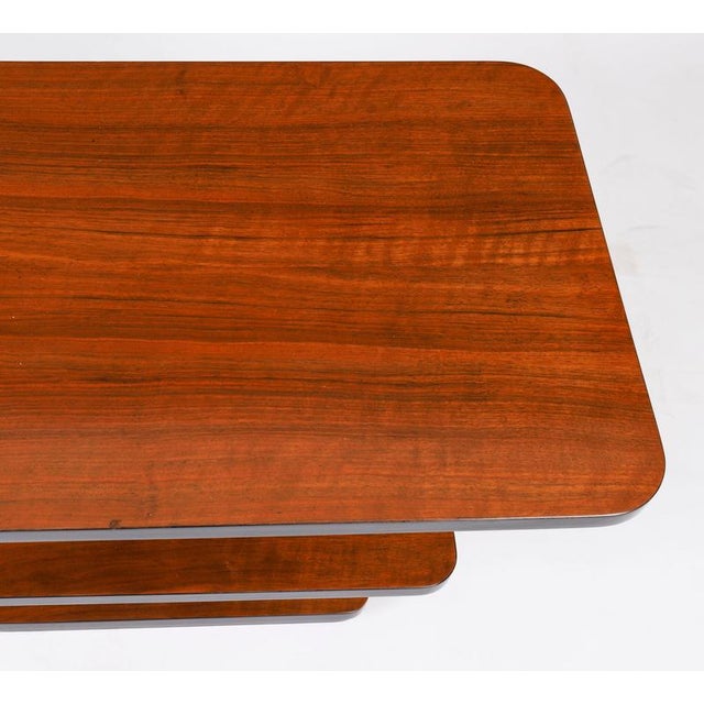 Vintage Art Deco Tiered Walnut Coffee Table, 1920s For Sale - Image 9 of 12