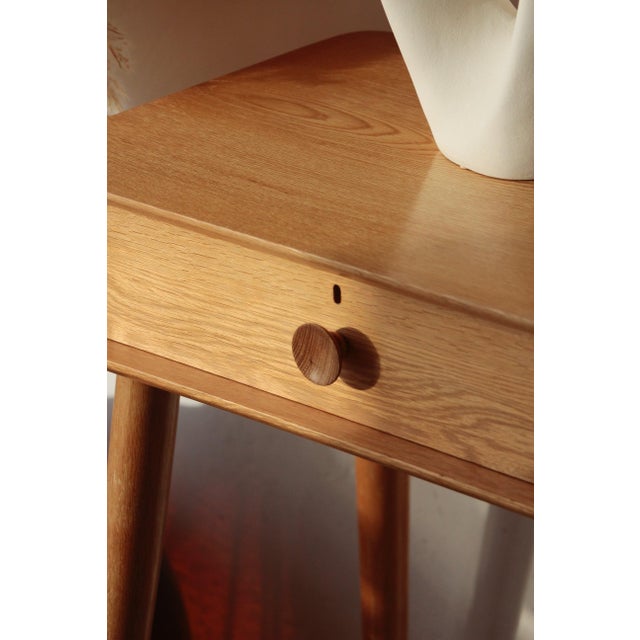 Vintage Console Table in Oak, 1960s For Sale - Image 6 of 15