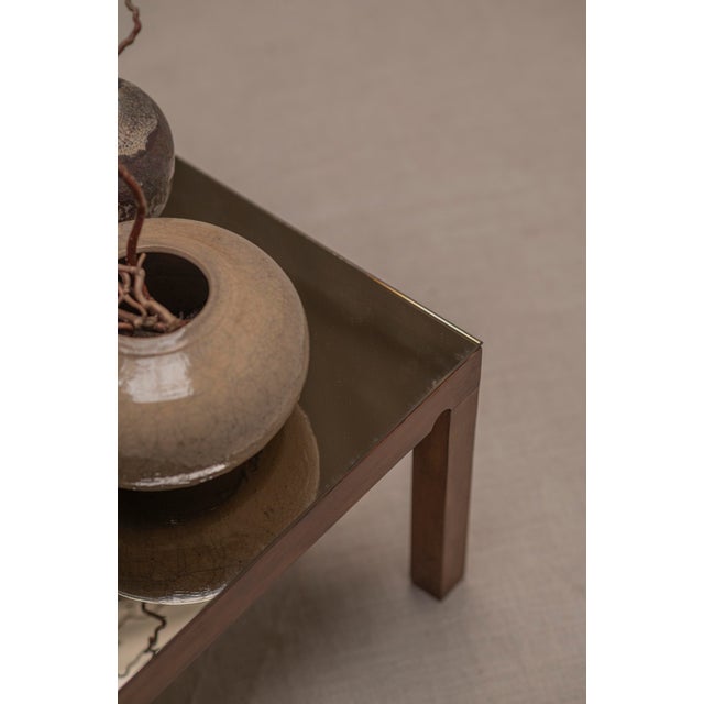 Mid-Century Modern Side Tables with Smoked Mirror Tops, 1970s, Set of 2 For Sale - Image 15 of 17