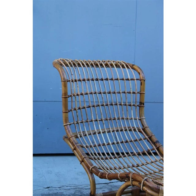 Wood Italian Bamboo BP9 Armchair by Tito Agnoli, 1950s For Sale - Image 7 of 9