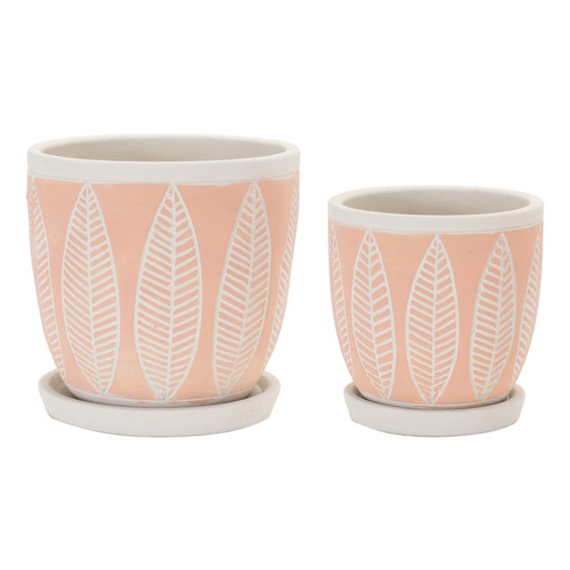 Stone Planter with Plate (Set of 2) For Sale
