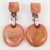 Dominique Denaive Orange Resin and Metal Dangle Clip Earrings For Sale - Image 4 of 9
