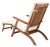 Mid-Century Modern Palmdale Lounge Chair, Natural Wood/Beige Cushion For Sale - Image 3 of 13