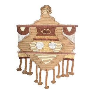 Don Freedman Signed Macrame Wall Hanging Fiber Art For Sale