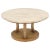 travertine Top Horn Like Pillars Tripod Base Round Coffee Table For Sale - Image 9 of 9