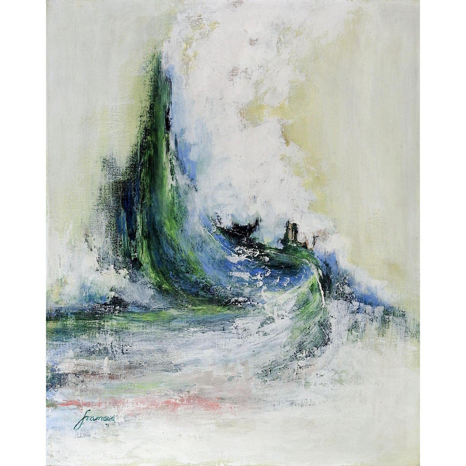 Abstract Waves Painting Chairish