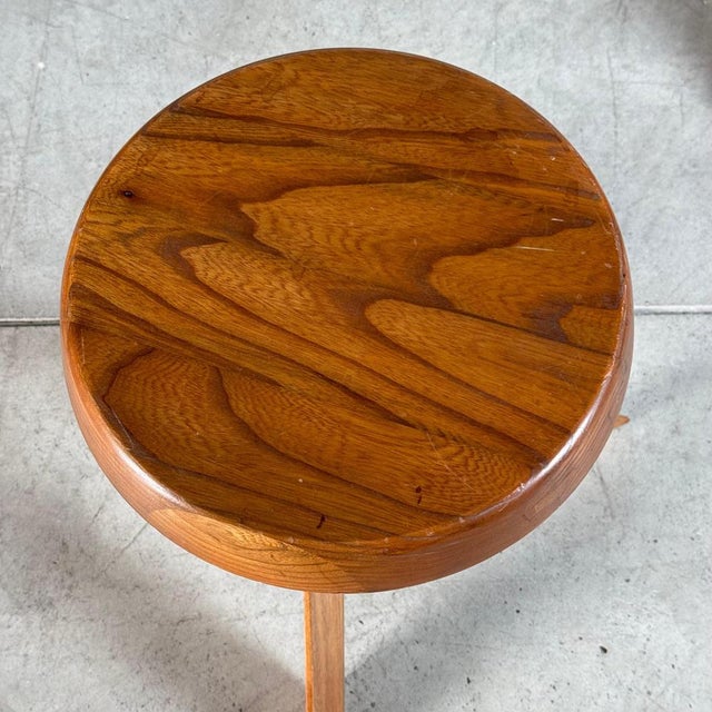 S13 Stools in Elm attributed to Pierre Chapo, France, 1970s, Set of 2 For Sale - Image 6 of 14