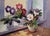 Оil Painting Gloxinia in a Vase Boris Serdyuk For Sale