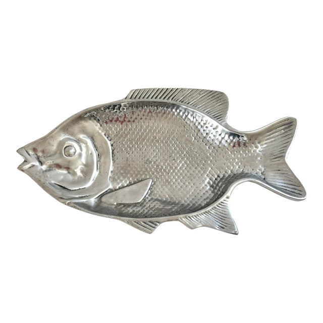 1990s Charming Handmade Fish Platter For Sale