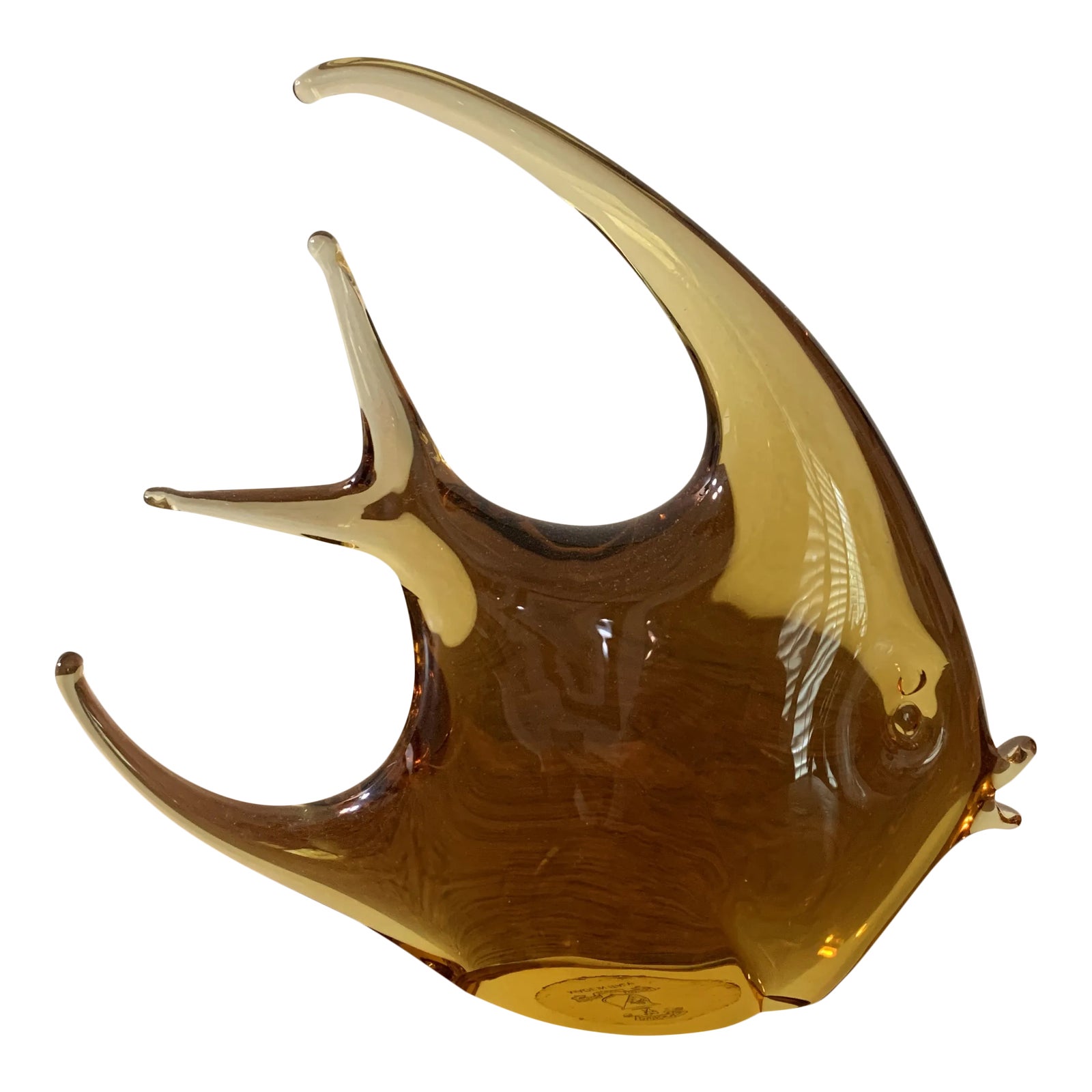 Vintage Italian Blown Glass Fish Shape by Bullocks, Made in Italy ...