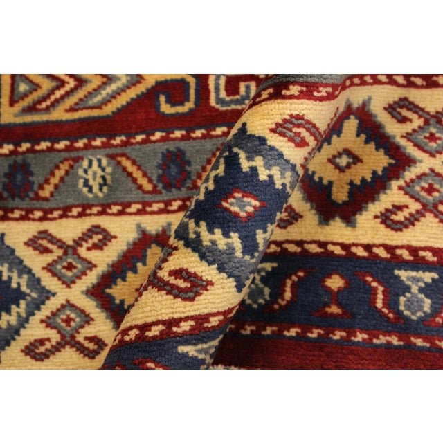 Shabby Chic Tribal Shirwan Red/Beige Wool Rug - 3'7''x5'8'' For Sale In New York - Image 6 of 10