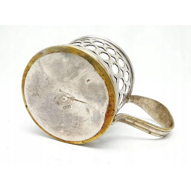 Metal Art Nouveau Polish Tea Basket from Fraget, 1890s For Sale - Image 7 of 12