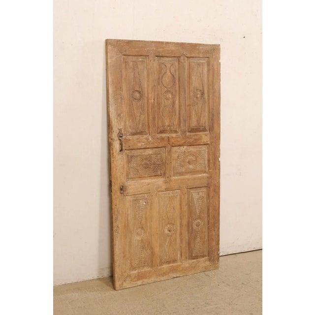 19th Century Turkish Raised Wooden Panel Door For Sale - Image 4 of 8