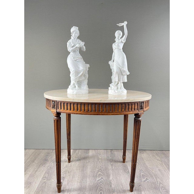 19th Century G. Lévy, Pair of Biscuit Porcelain Sculptures, 1800s, Porcelain For Sale - Image 5 of 13