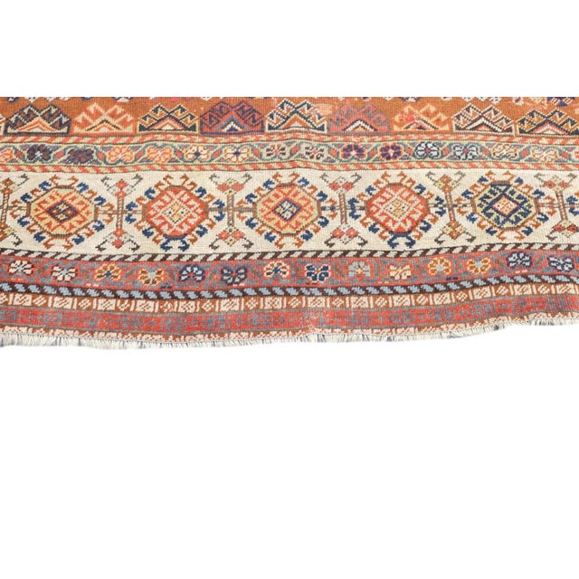 Brown Antique Qashqai Shekarlou Rug 5'8'' X 7'7'' For Sale - Image 8 of 12