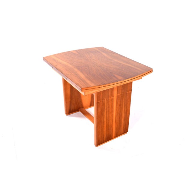 Small Art Deco Walnut Dining Table, 1920s For Sale - Image 4 of 8