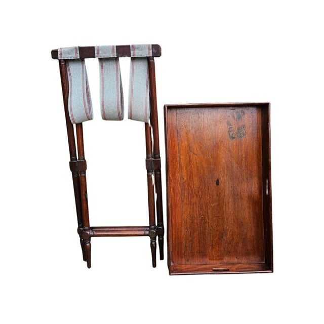 19th Century English Mahogany Butler's Tray Table For Sale - Image 9 of 11