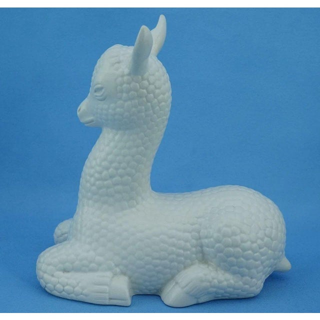 1940s Art Deco Ceramic Baby Deer Sculpture by Giovanni Gariboldi for Richard Ginori Factory, Italy, 1900s For Sale - Image 5 of 18