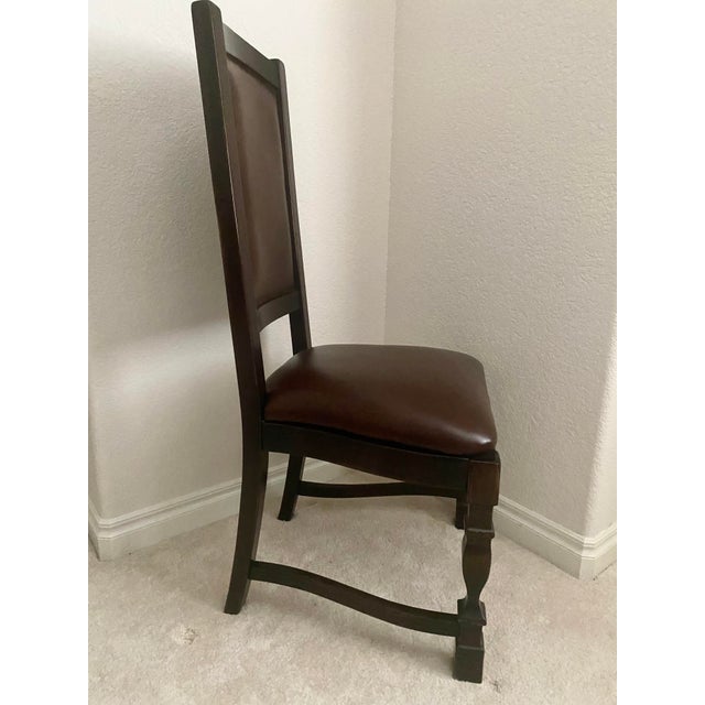20th Century South Cone Trading Company Tall Back Chair Spanish Colonial Western Style Mint Condition For Sale In Denver - Image 6 of 14
