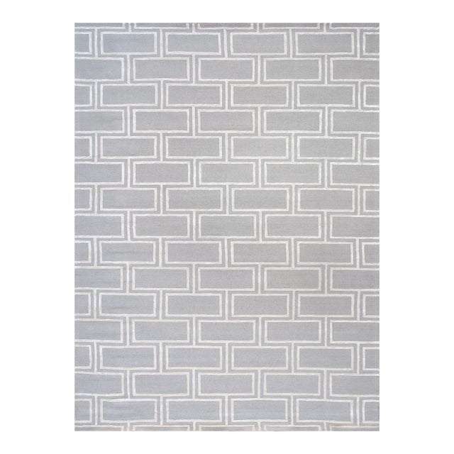 Pasargad Home Edgy Silver Area Rug, 7' 9'' X 9' 9'' For Sale