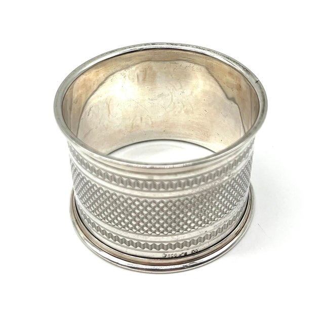 Silver Antique 19th Century 800 Silver Monogram Napkin Ring, Germany, 1890s For Sale - Image 8 of 10