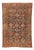 1920s Persian Red Green Navy Geometric Tribal Karaja Rug For Sale