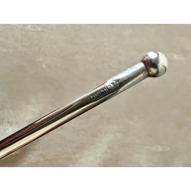 French Sterling Tea Spoons With Heart Shape - Set of 4 For Sale - Image 4 of 11