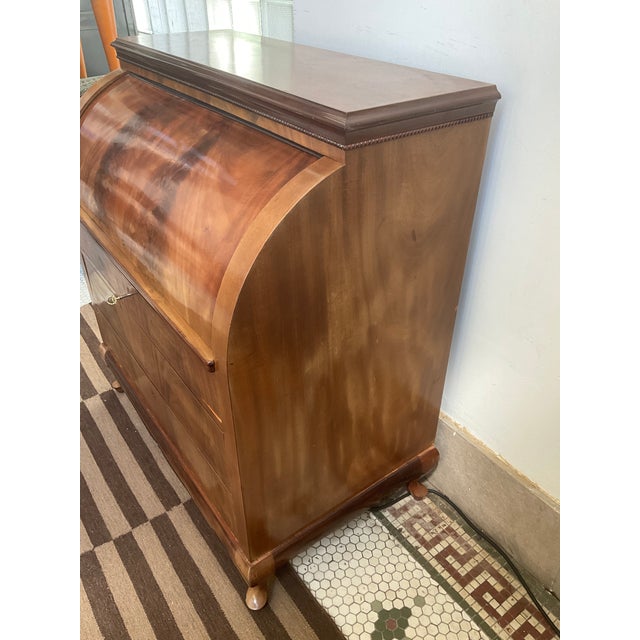 Brown Early 20th Century Swedish Biedermeier Style Secretary Chest For Sale - Image 8 of 18