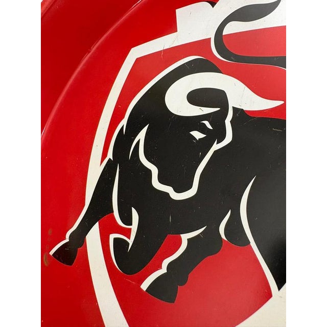French Advertising Tray in Red and Black Metal, France, 1960s For Sale - Image 10 of 12