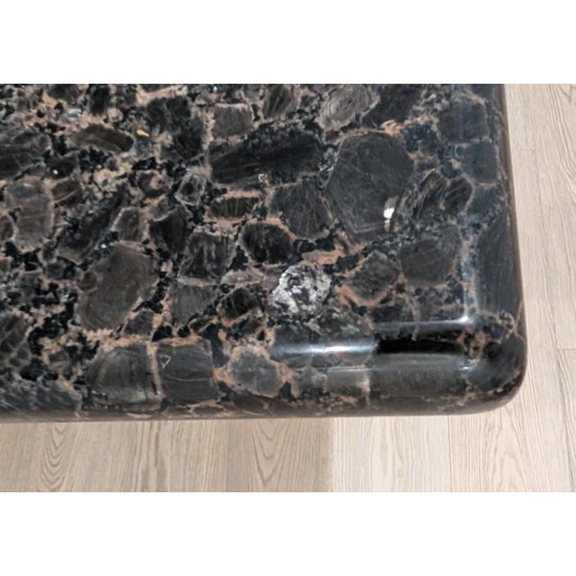 Ivory Maison Jansen Style Granite Dining Table With Cast Iron Seahorse Base For Sale - Image 8 of 10