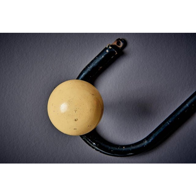 Wood Coat Hanger with Multicolored Wooden Knobs by Roger Feraud for GEO, France, 1950s For Sale - Image 7 of 11