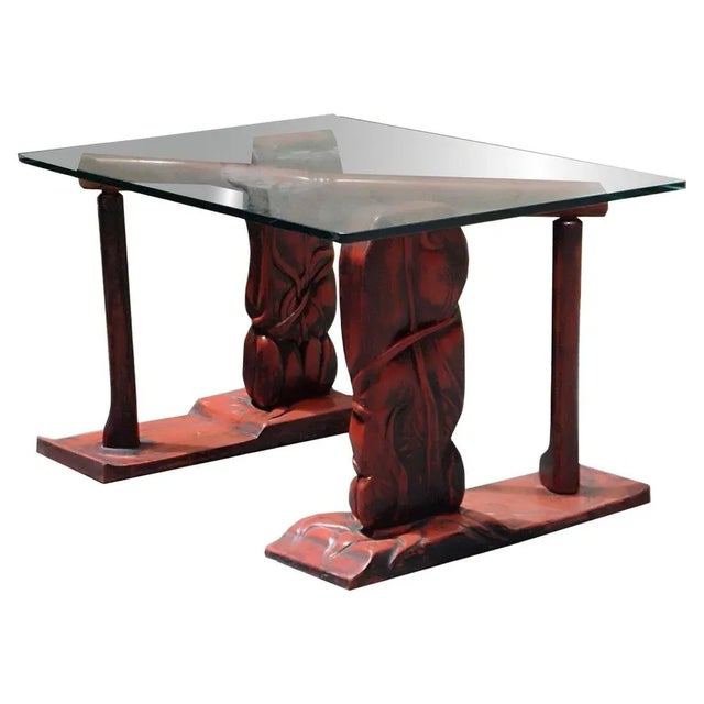 Lacquered Wood and Glass Coffee Table, Italy, 1960s For Sale - Image 9 of 9