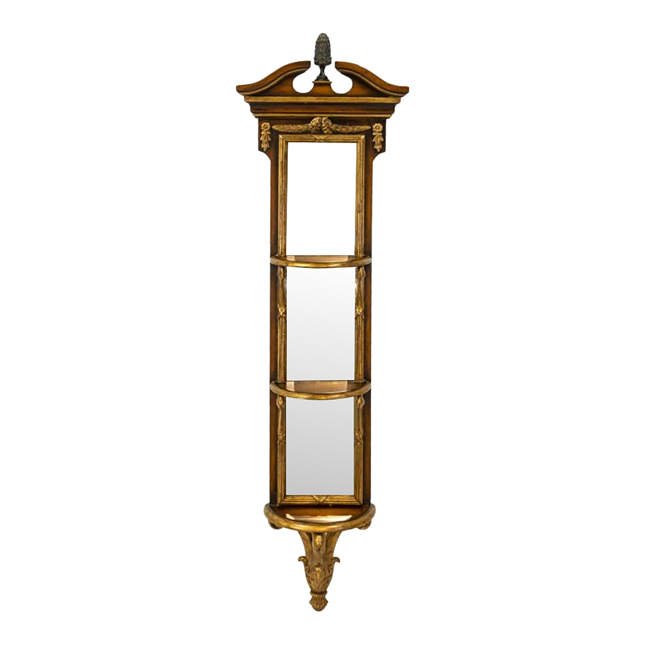 【希少】THEODORE ALEXANDER 壁掛け　ミラー　イギリス最高級 Theodore Alexander Georgian Shelf Mirror | Chairish