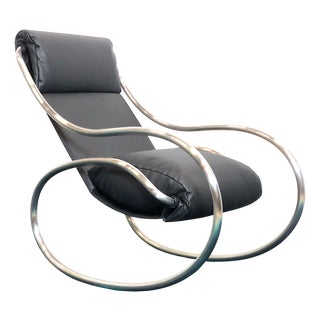 Chrome-Plated Rocking Chair from Heals, London, UK, 1970s For Sale