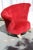 Hollywood Regency Grosfeld House Ruby Red Lounge Chair For Sale - Image 4 of 5