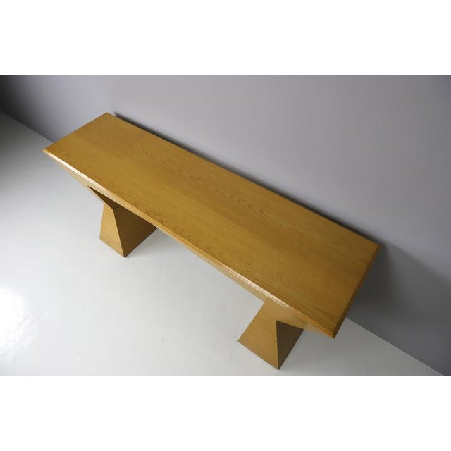 Italian Geometric Console Table, 1980, in Good conditions. Designed 1980 to 1989 I have official proof of authenticity...
