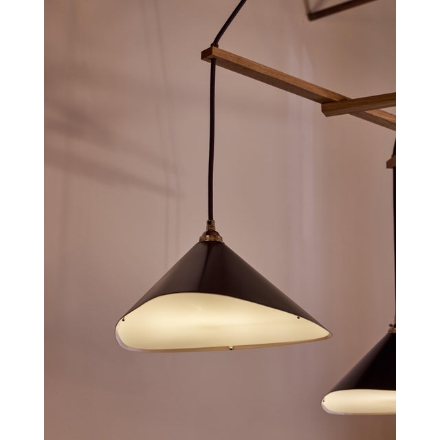 Wood Large Daniel Becker 'Emily 5' Chandelier in Anthracite for Moss Objects For Sale - Image 7 of 18