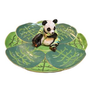 Lynn Chase Designs Panda Party Ceramic Plate, Circa 2004