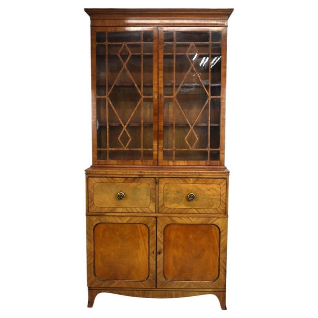 Light Mahogany Secretary Bookcase, 1849 For Sale - Image 10 of 10